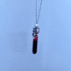 Elegant Black and Red Fake Blood Pendant Necklace